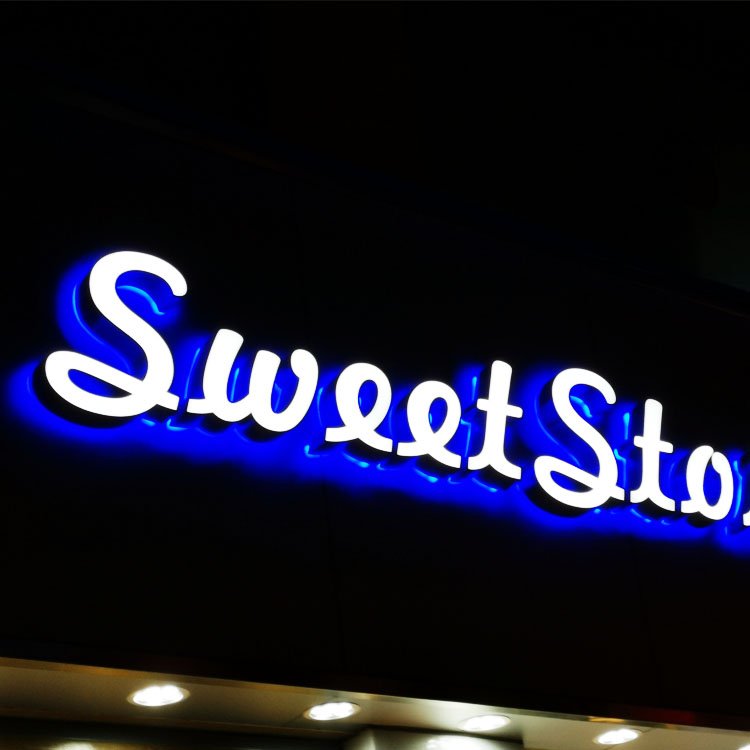 High quality frontlit letters signboard custom advertising light up letters outdoor 3d logo led sign for business