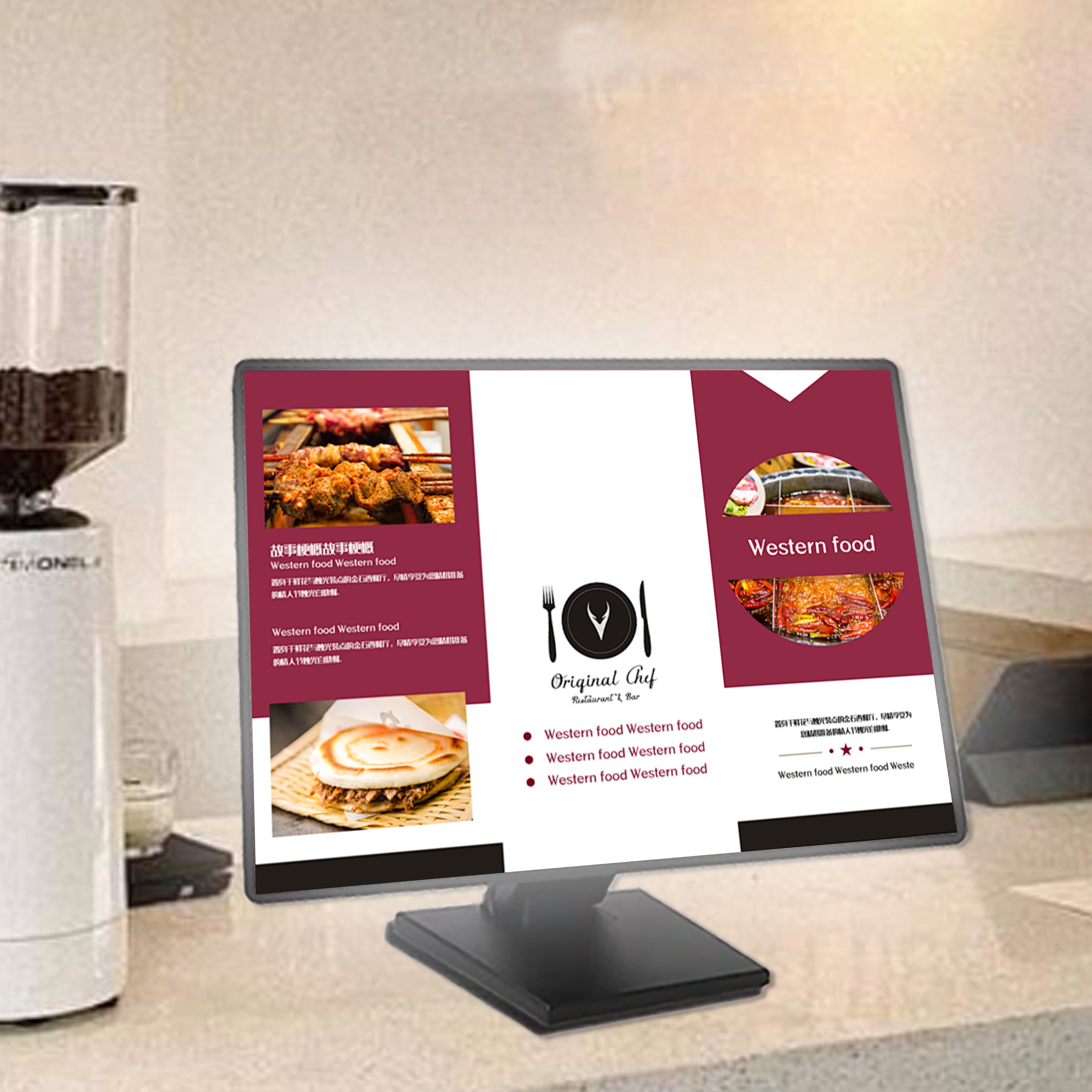 Factory Sell custom Ultra-Thin Tempered Glass LED Advertising Lightboxes A2/A3 Restaurant Movie lightbox display