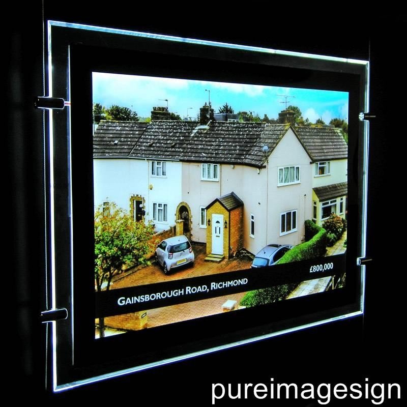 A3 Double Sides Window Display Real Estate LED Light Boxes