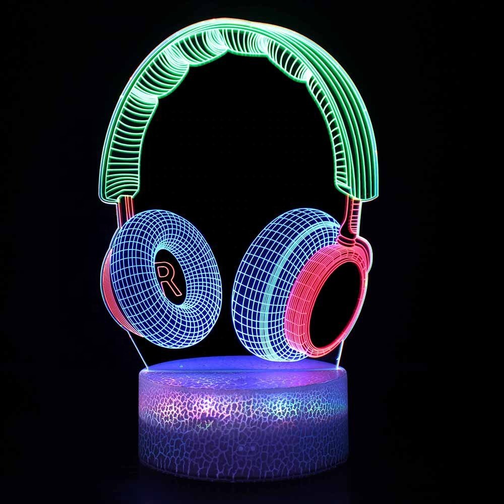 3d acrylic light Cool Creative Design USB Cable with Three Color Acrylic Lights Family Birthday Return Gifts