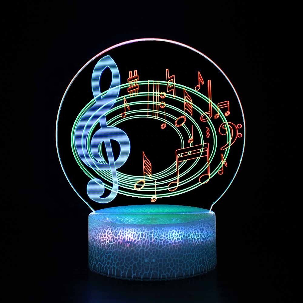 3d acrylic light Cool Creative Design USB Cable with Three Color Acrylic Lights Family Birthday Return Gifts