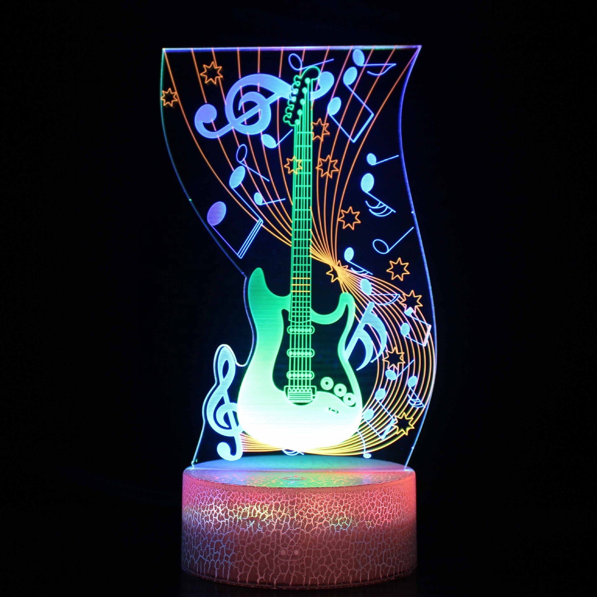 3d acrylic light Cool Creative Design USB Cable with Three Color Acrylic Lights Family Birthday Return Gifts