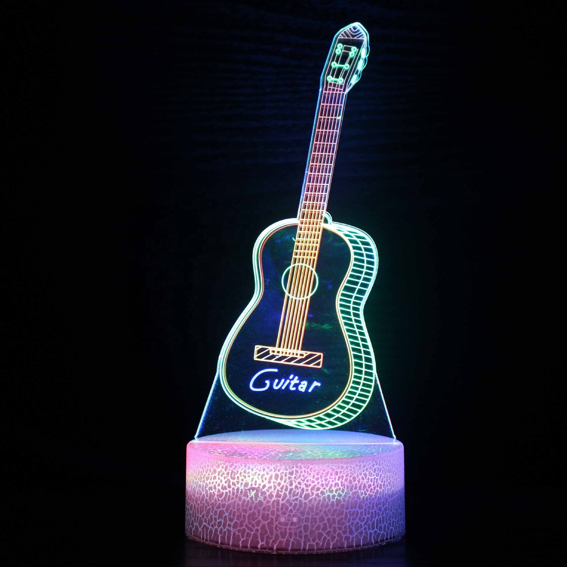 3d acrylic light Cool Creative Design USB Cable with Three Color Acrylic Lights Family Birthday Return Gifts