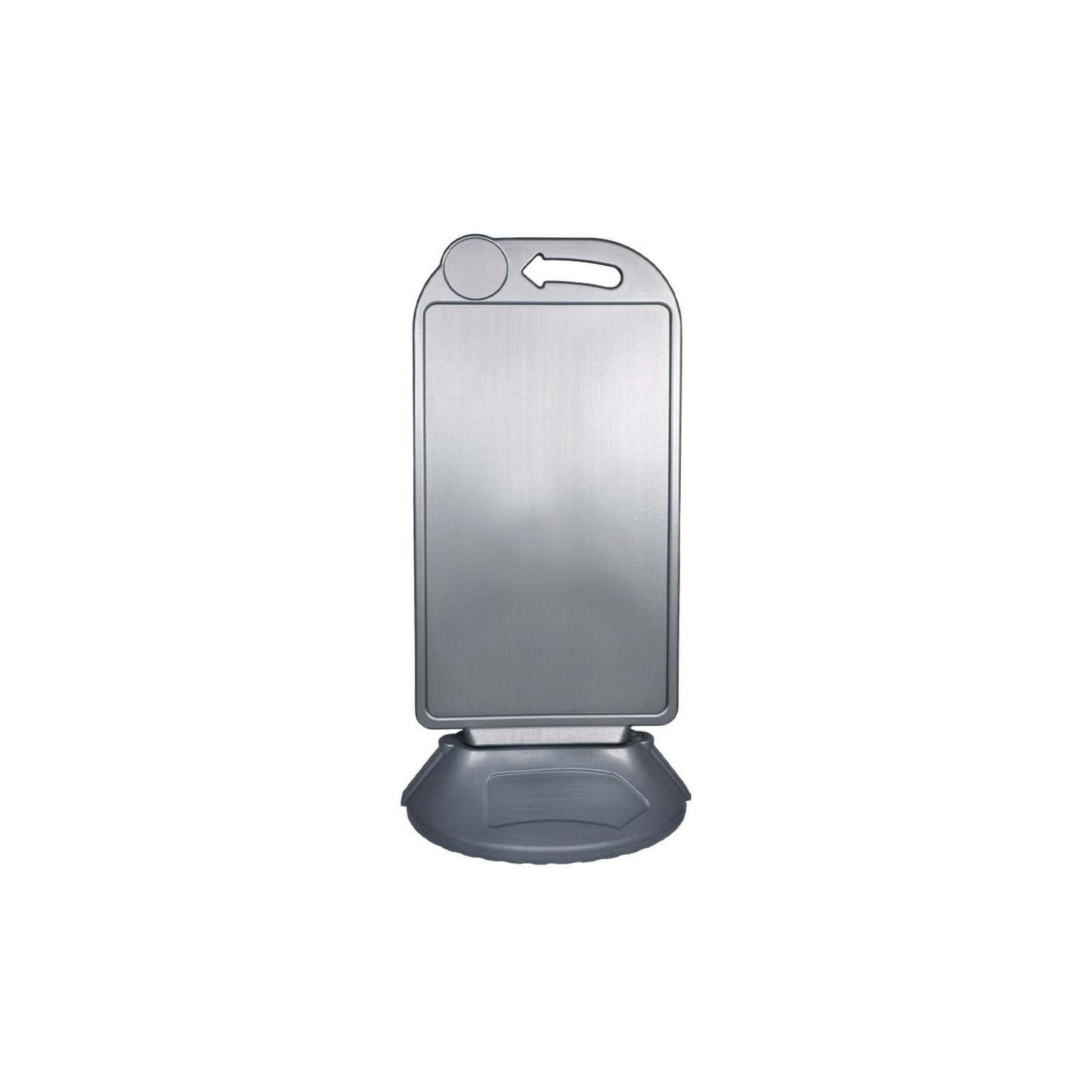 Hot Sale Plastic HDPE Gray Advertising Bollard with Water Filled Base 55 x 110 x 7 cm Display Stand Double Side Printing ILT4540