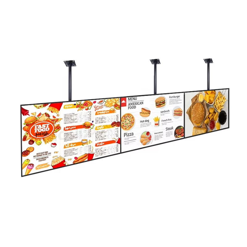 32" 43" 55" 65" 2K 4K wall mounted wireless custom size Digital Advertising Display Menu board Display