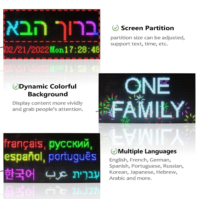 P3 Led Advertising Display Board WiFi Programmable Dynamic Message Portable Led Screen Panel Module