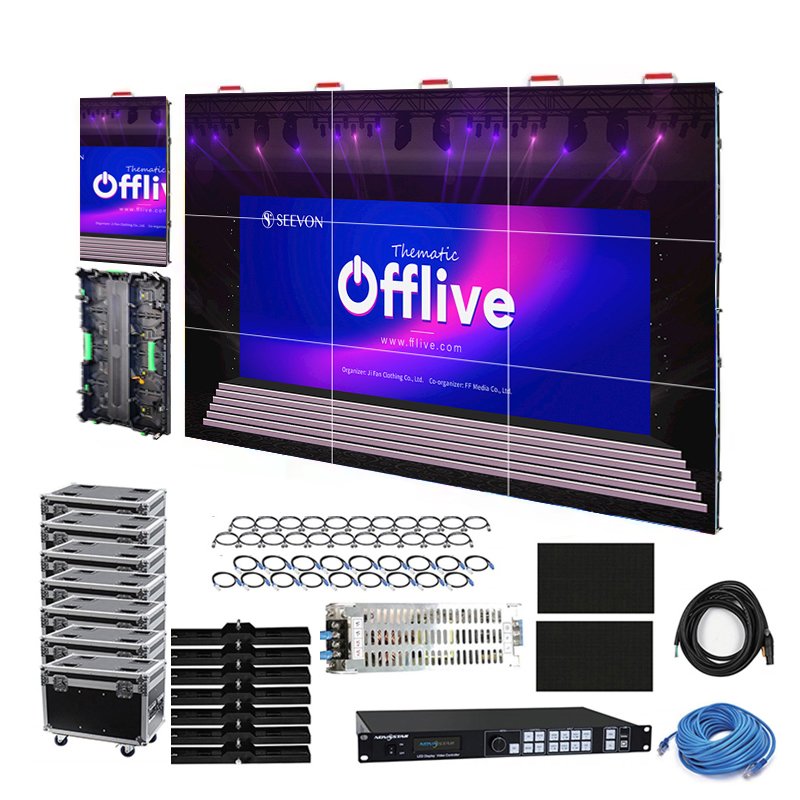 P2.9 P3 P3.9 P4.8Portable Church Stage Backdrop Led Screen Display P2 P4 P3 Outdoor Indoor Led panel Video Wall Screen 500*100mm