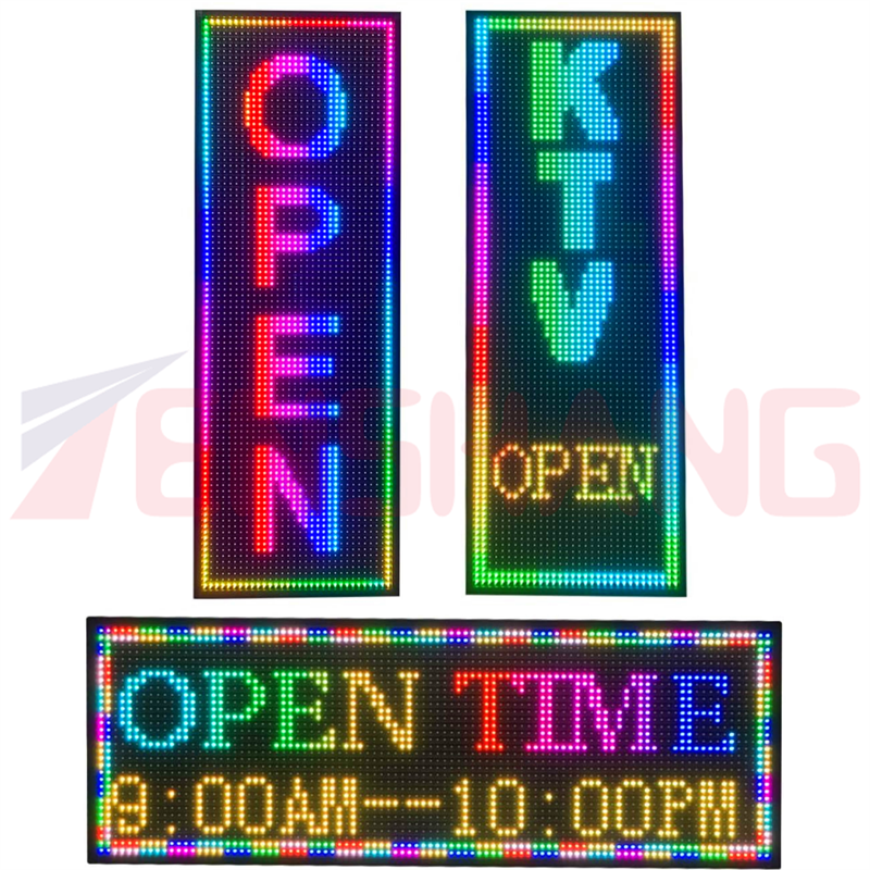 P5 P6 Outdoor Multi Color Strip Flags Scrolling Tv Video Display Screen Board Advertising Led Signage Banner For Shops Stadium