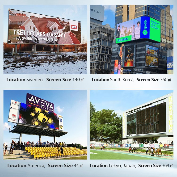 P4 P5 P6 P8 P10 Fixed Pantallas Exterior Video Wall Display Billboard Sign Board Signage Advertising Outdoor LED Screen Display