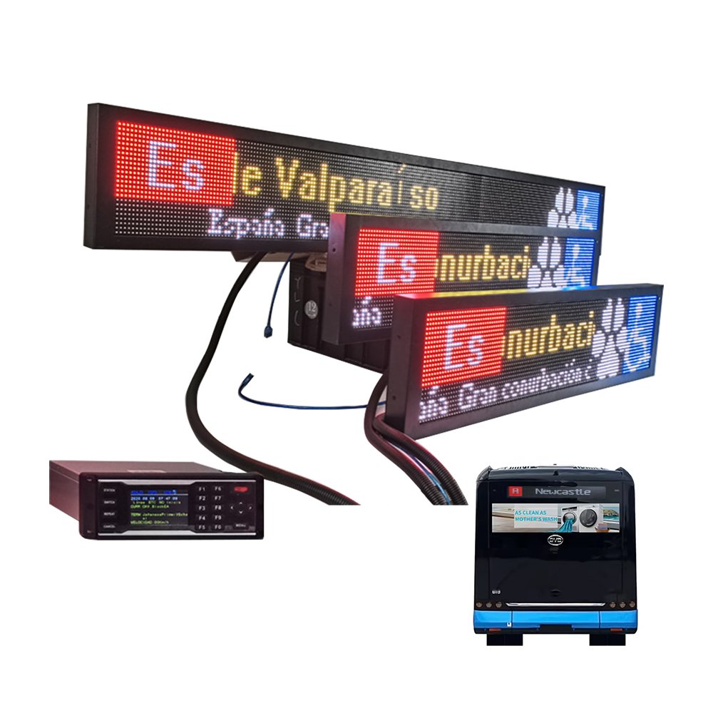 New Bus Mobile Led Screen Ultra Light Cabinet Low Consumption Gps Tracker Bus Station Broadcaster Advertising Screen Led Display