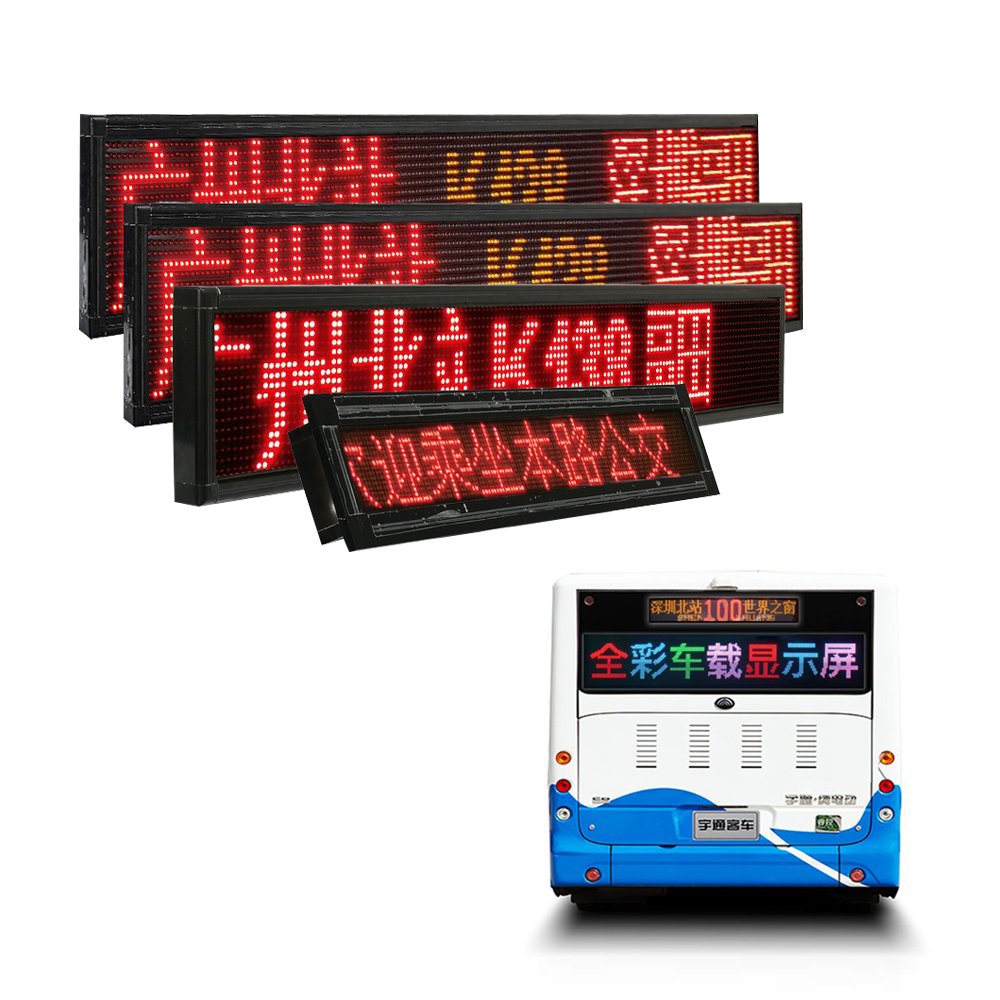 New Bus Mobile Led Screen Ultra Light Cabinet Low Consumption Gps Tracker Bus Station Broadcaster Advertising Screen Led Display