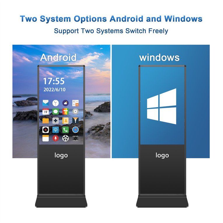 32 55 inch Kiosk TouchTv Panels Board Screens In Stores Restaurant Indoor Floor Standing Lcd Digital Signage Advertising Display