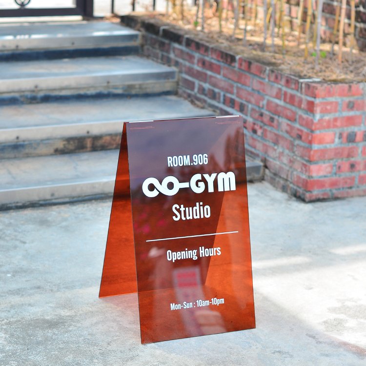 1 pcs Custom Portable Acrylic A-Frame Advertising Board Durable Stand for Sidewalk Pavement Perfect Design Folding Signage