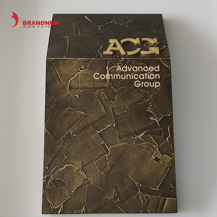BRANDNEWSIGN Manufacturer Custom Etched Backlit Metal Wall Plate Aluminum Led Outdoor Directory Conference Meeting Door Sign