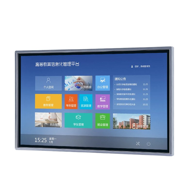 Wall mounted digital signage menu board indoor advertising player LCD wall touch screen all in one machine