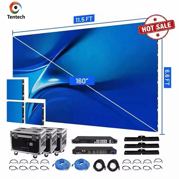 Tentech Full Color P3.91 P1.25 P1.5 P1.8 OEM Digital Signage Advertising Panel Video Wall Pantallas Videotron Display LED Screen