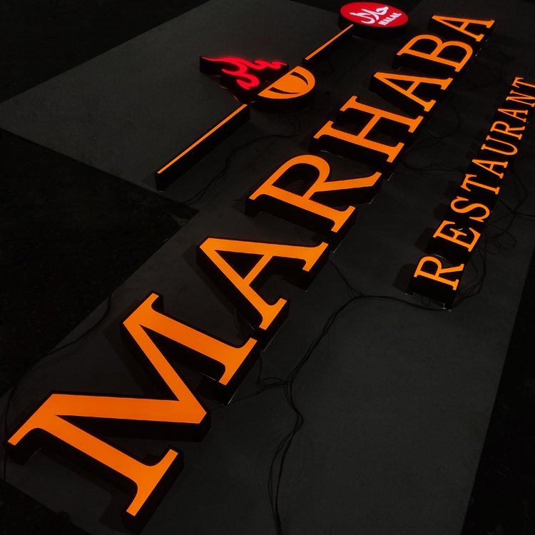 Business LED Sign Frontlit Letters Custom Signage Stainless Steel acrylic 3D letter light logo custom led sign for business
