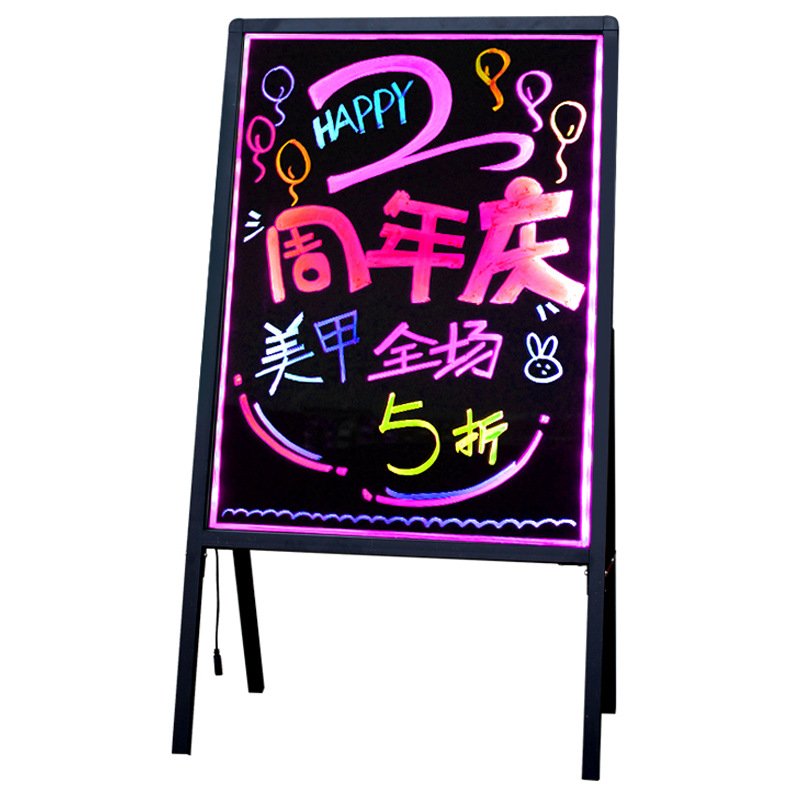 80*120cm Store Promotion Standing LED Writing Board Flashing Illuminated Message Menu Sign Board