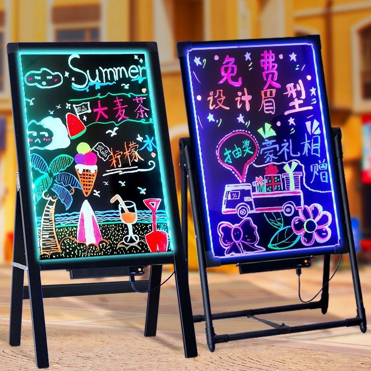 80*120cm Store Promotion Standing LED Writing Board Flashing Illuminated Message Menu Sign Board
