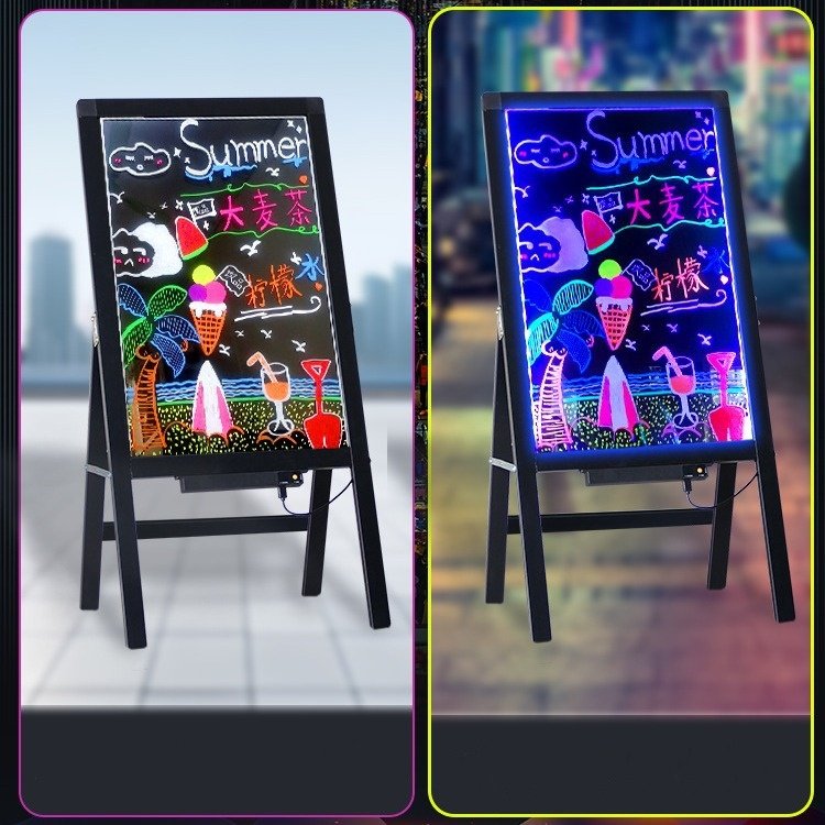 80*120cm Store Promotion Standing LED Writing Board Flashing Illuminated Message Menu Sign Board