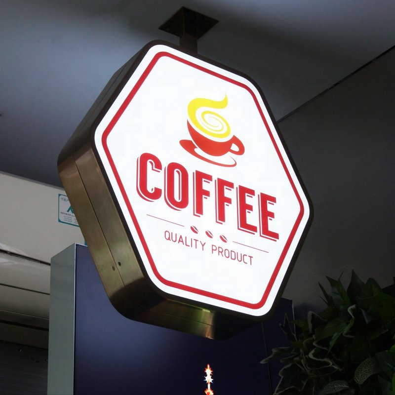 Store logo sign stainless steel advertising light boxes custom 3d sign led logo lightbox led sign for business shop store front