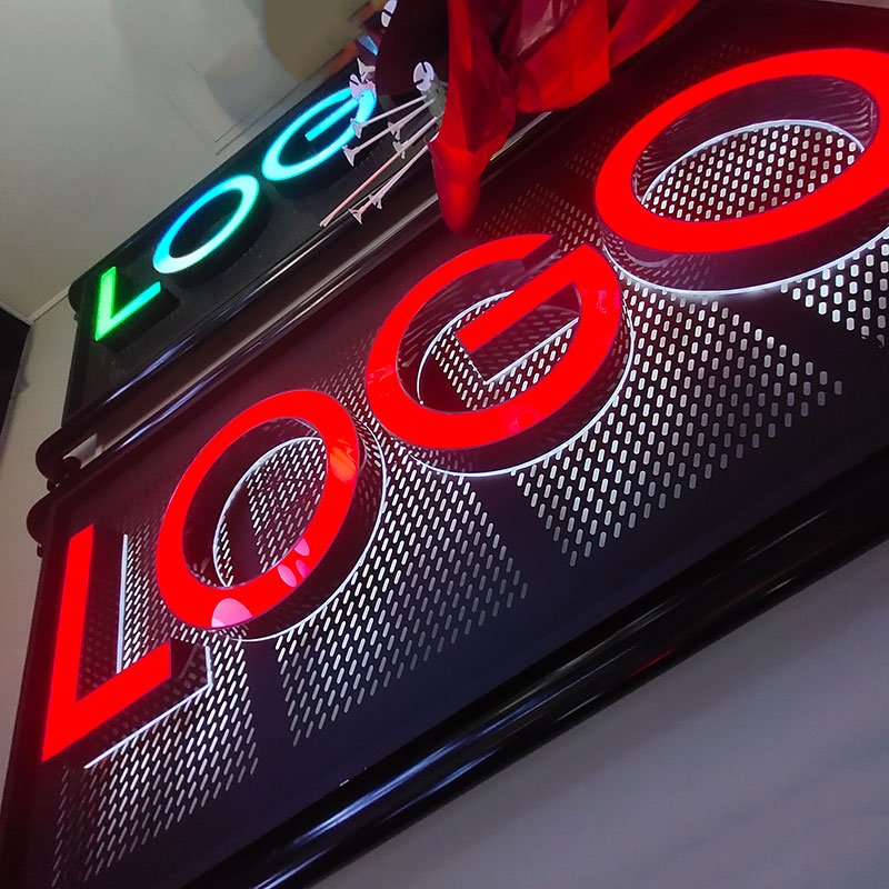 3D Acrylic Signage Frontlit And Backlit Led Sign Board Mini Acrylic Led Logo Illuminated Font Shop Banner