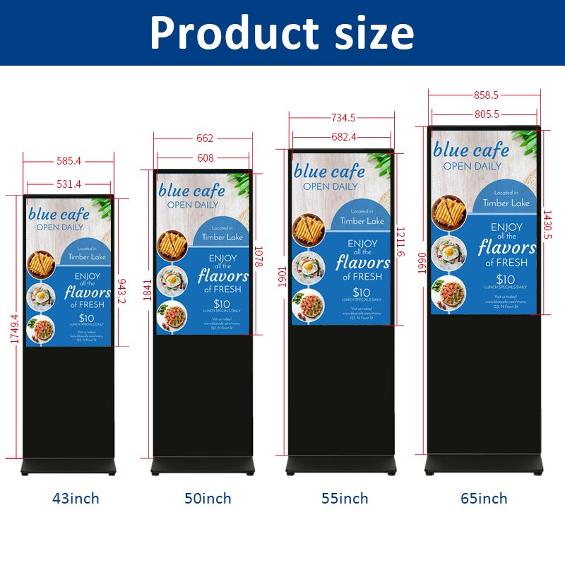 Hot Selling Indoor Interactive Kiosk Lcd Signage Totem Floor Stand Touch Screen Digital Advertising Display Board