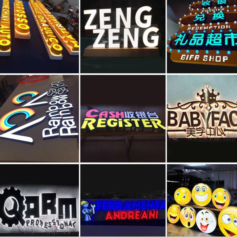 Outdoor Signage Metal Led Letter Company Sign Building Sign for Business Advertising Board Manufacturer