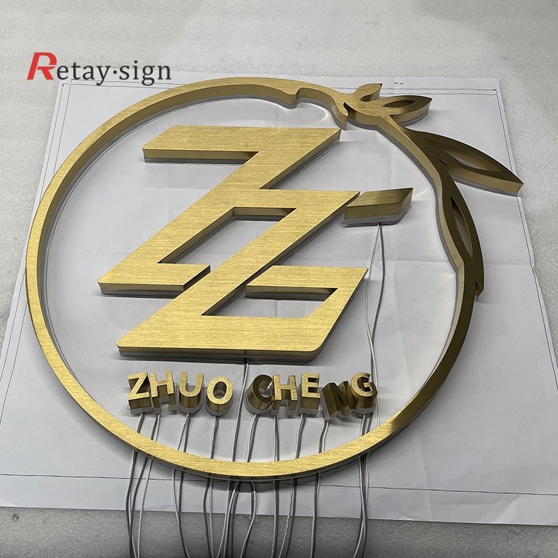 Advertising outdoor business wall logo board signage 3d led lights backlit channel letter sign