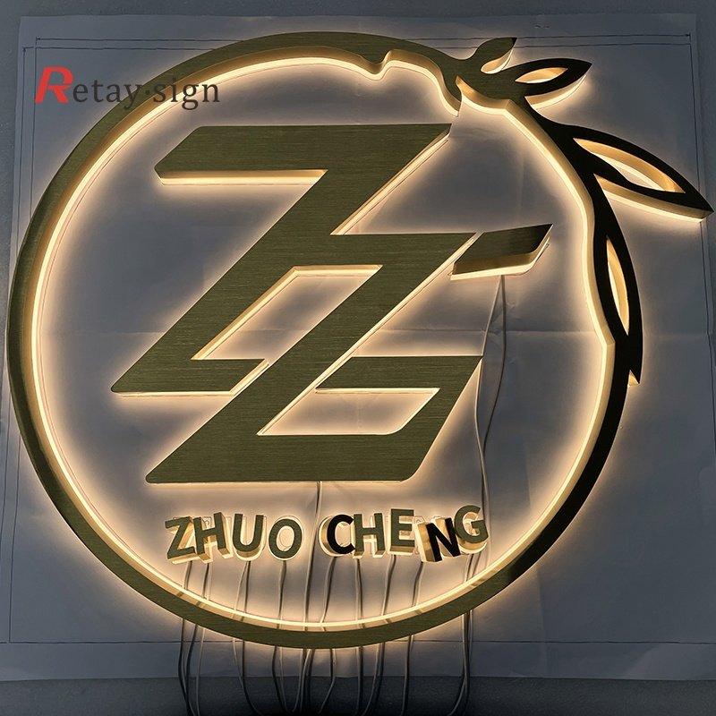 Advertising outdoor business wall logo board signage 3d led lights backlit channel letter sign
