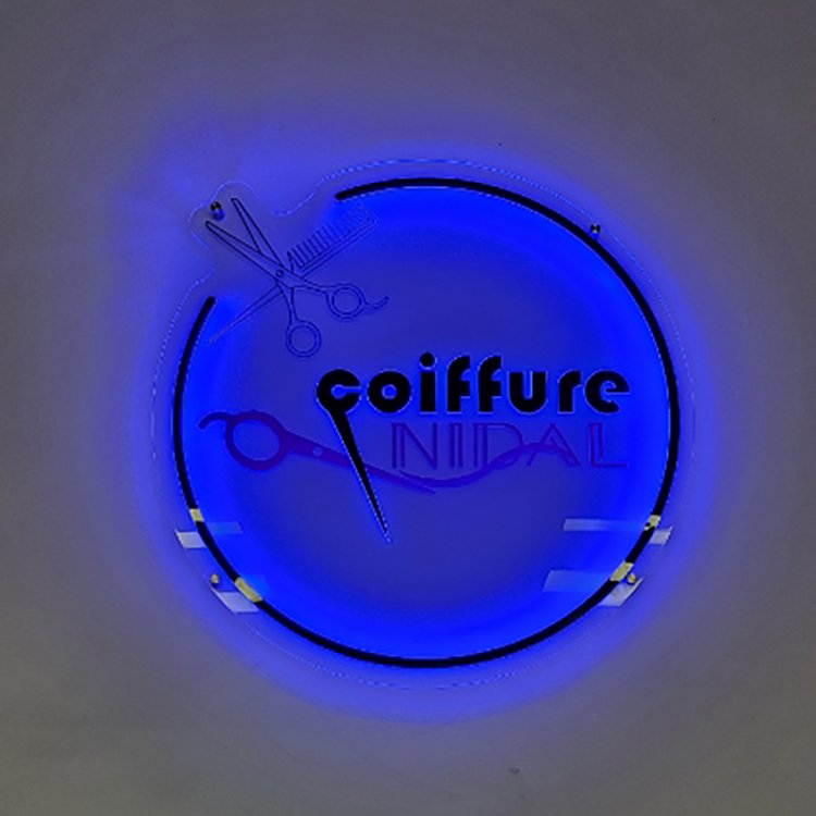 Custom Business Logo Beauty Salon Nail Hair Studio Wall Decor Company Name Sign LED Neon Lights 3d acrylic sign