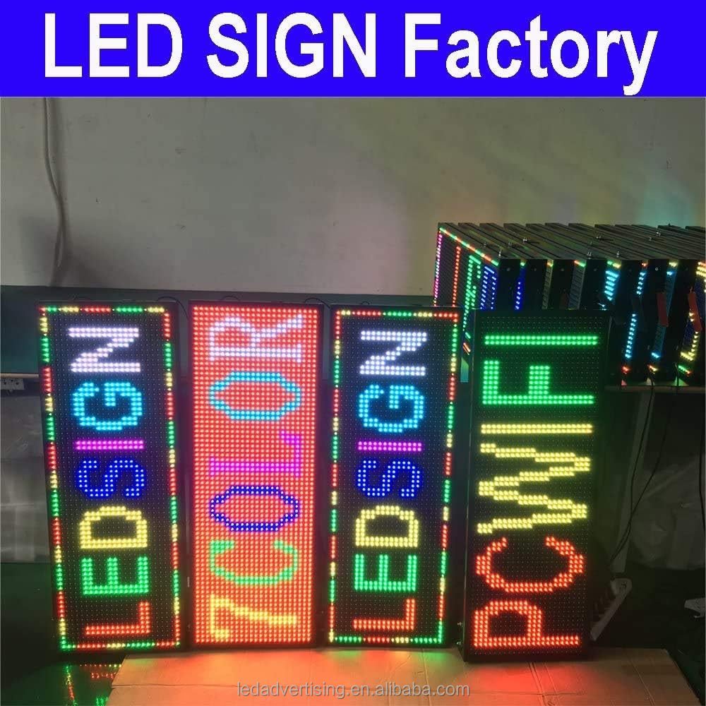 outdoor full color wireless led message board L131XH19CM capacitive P5P10 multi color led moving message display board