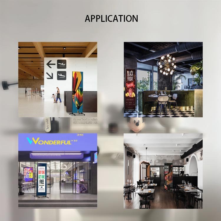 Indoor 640*1920mm Advertising Led Poster P2 P2.5 P3 Hd Modules 3g 4g Wifi Smart Led Mirror Poster