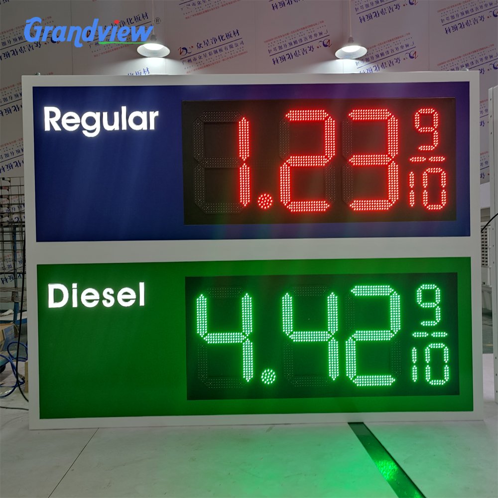 12" Digital LED gas price signs, 7 Segment LED Display for Gas Station Advertising