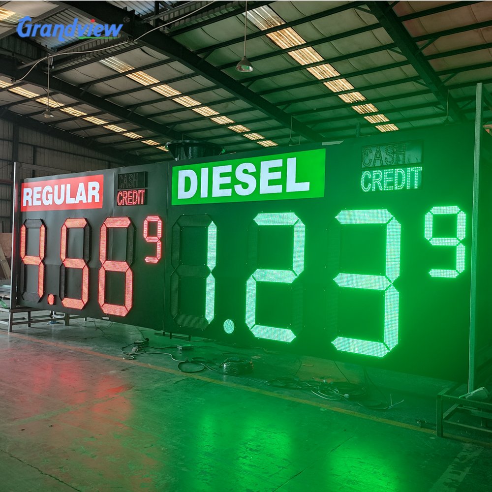 12" Digital LED gas price signs, 7 Segment LED Display for Gas Station Advertising