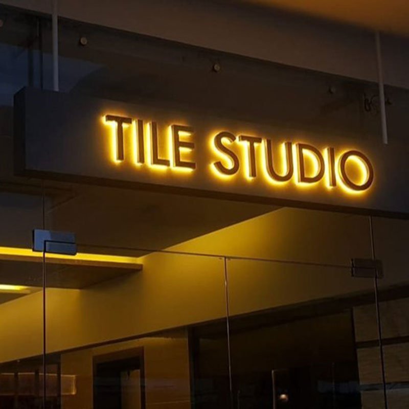 Outdoor Backlit Stainless Steel Letters Wholesale Metal 3D Acrylic Letter Logo Metal Signs Logo Stainless Custom Sign Board