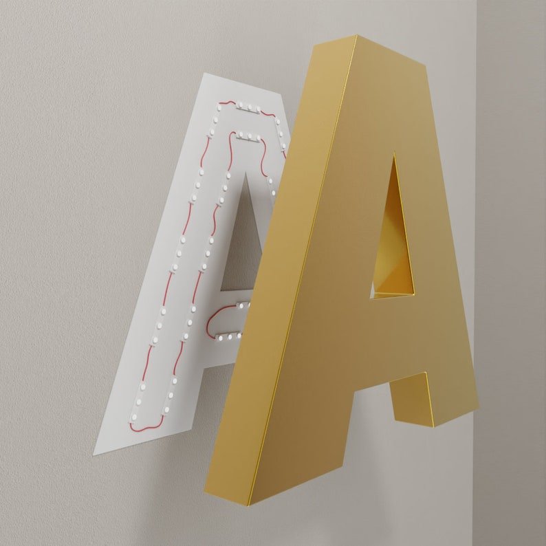 LED aluminium rimless led letter barber shop sign illuminated letters frontlit american style illuminated letter board