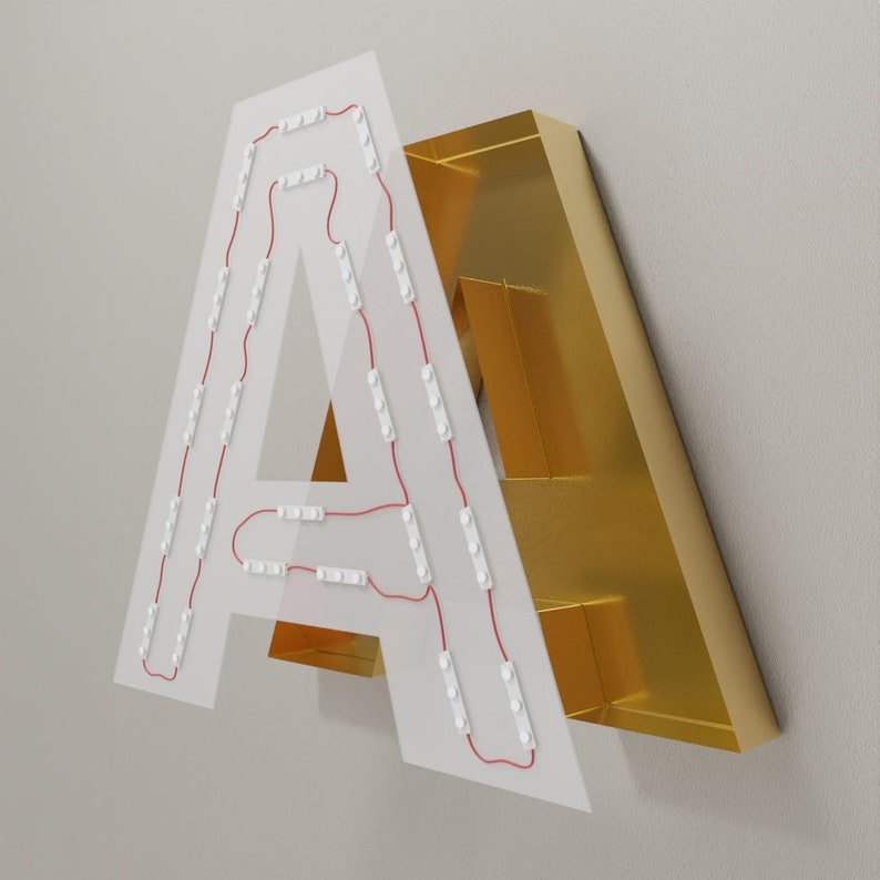 LED aluminium rimless led letter barber shop sign illuminated letters frontlit american style illuminated letter board