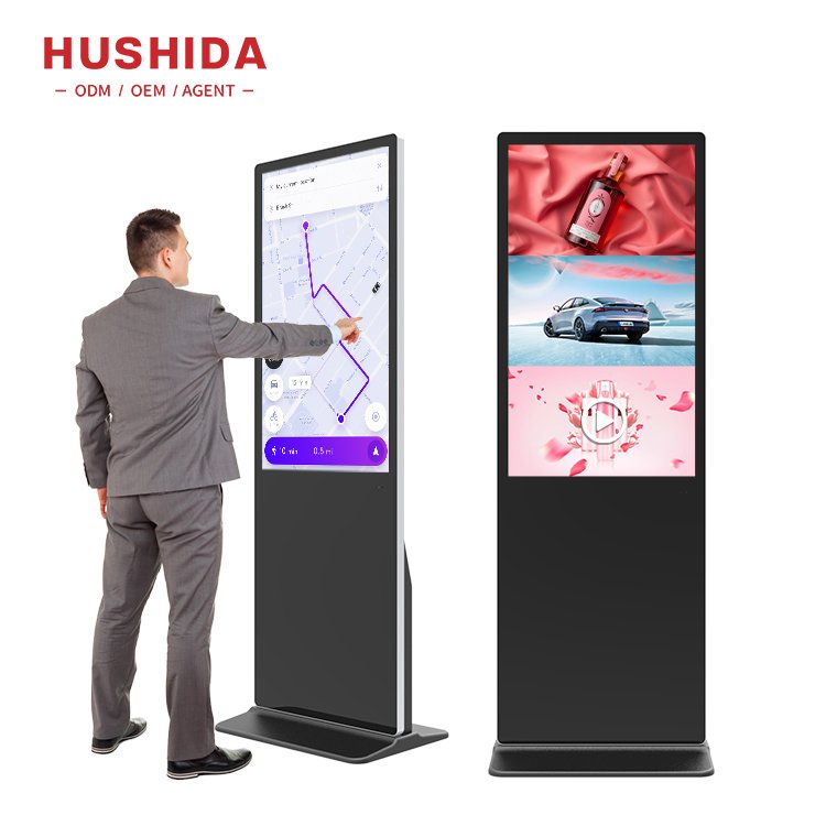 32" 43" 50" 55" 65" 1920X1080 Fhd 2K/4K Lcd Split Screen Display Advertising Player Freestanding Small Digital Signage