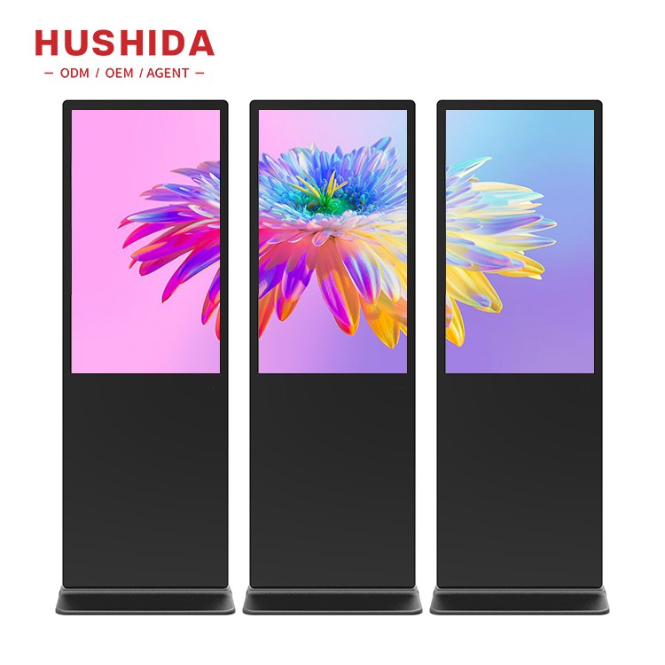 32" 43" 50" 55" 65" 1920X1080 Fhd 2K/4K Lcd Split Screen Display Advertising Player Freestanding Small Digital Signage
