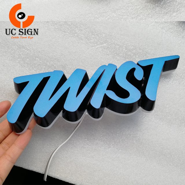3D polished advertising fascia board mini led sign board