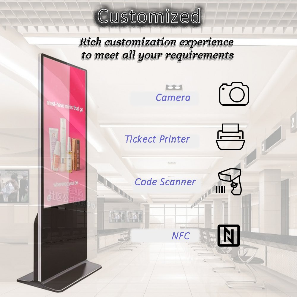 32 Inch Floor Stand All in one LCD totem digital Android Interactive Touch Screen Advertising Display Kiosk