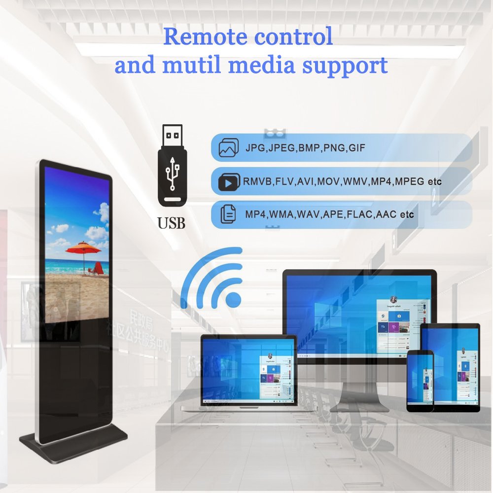 32 Inch Floor Stand All in one LCD totem digital Android Interactive Touch Screen Advertising Display Kiosk