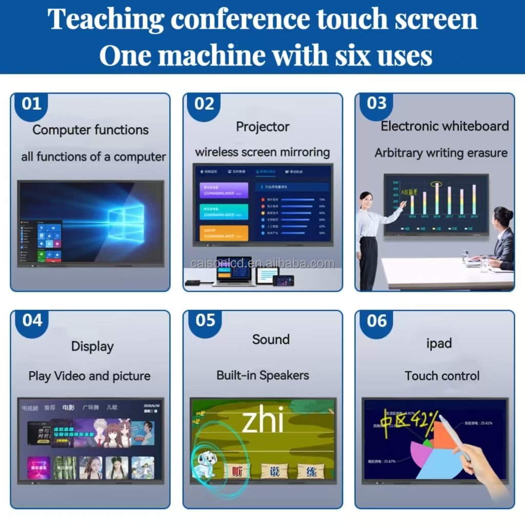 55 inch Conference tablet interactive infrared electronic whiteboard touch teaching all-in-one machine training display