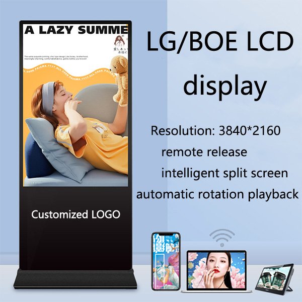 32 43 49 55 65 75 85 Inch Touch Screen LCD Floor Standing Totem Display Signage Advertising Kiosk for Shopping Mall
