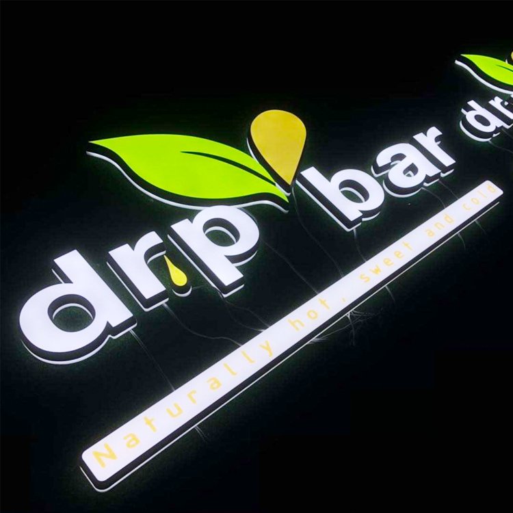 Customized Channel 3d Letters logo sign led Outdoor Store Signage 3d Acrylic Logo Sign 3D Letters custom led sign for business