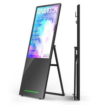 1920*1080 Battery Powered in Store Advertising Board Display Restaurant Mobile Moveable Portable Digital Signage