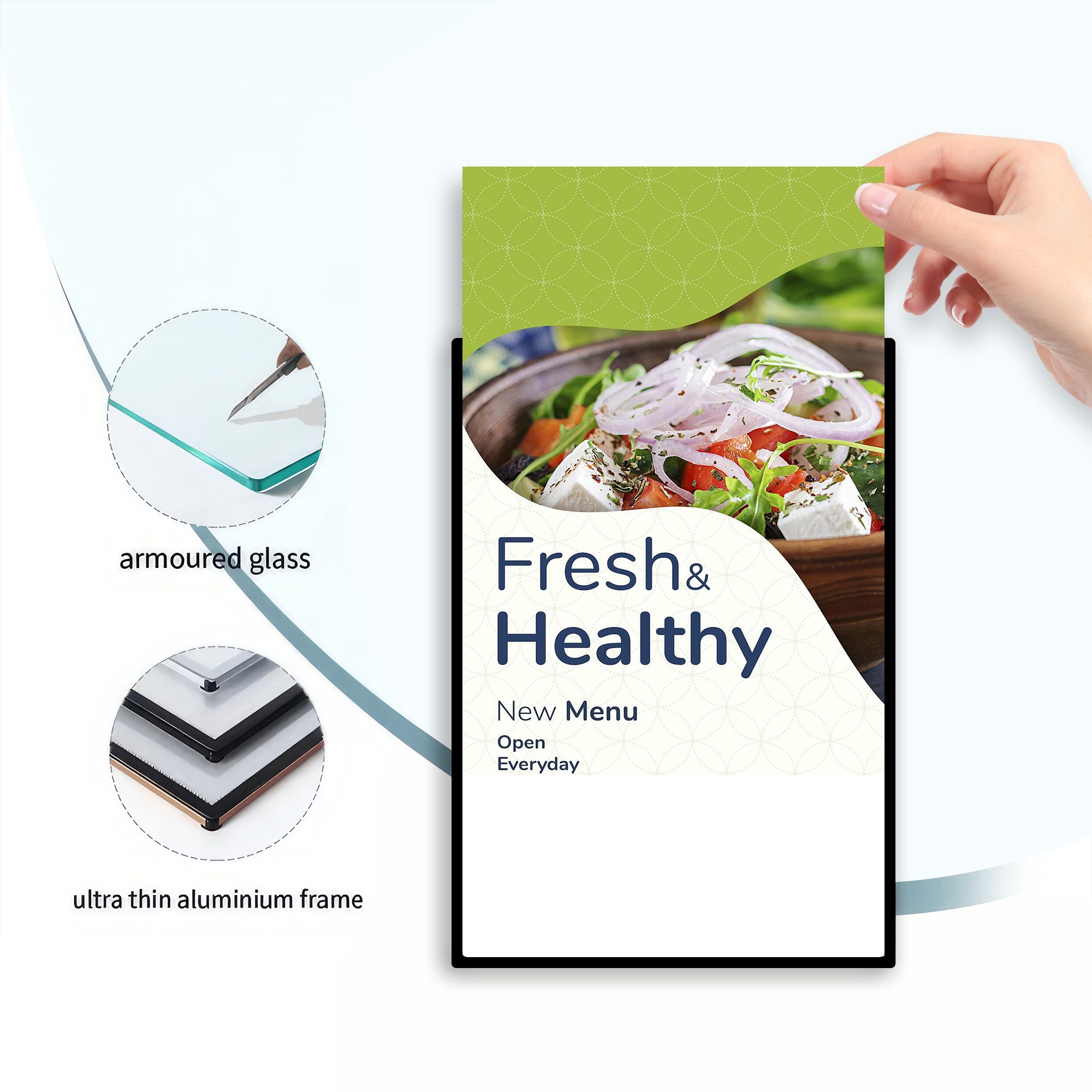 Slim Advertising Light Box Led Menu Board A3 A4 Wall Hanging Led Light Boxes For Shop Decoration