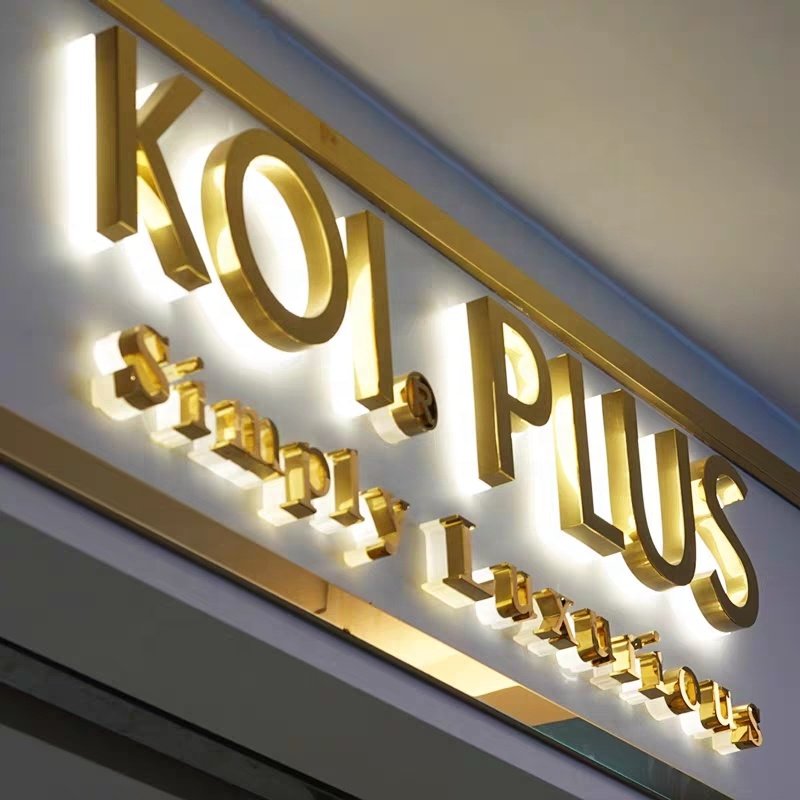 Business Sign Wall Building Channel Letter Commercial Metal Personalized Logo Glowing Led Sign Store Signs