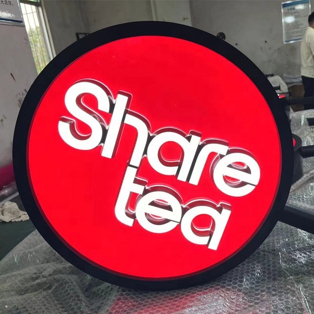Outdoor or indoor 3d custom vintage metal led sign illuminated led logo sign led lightbox